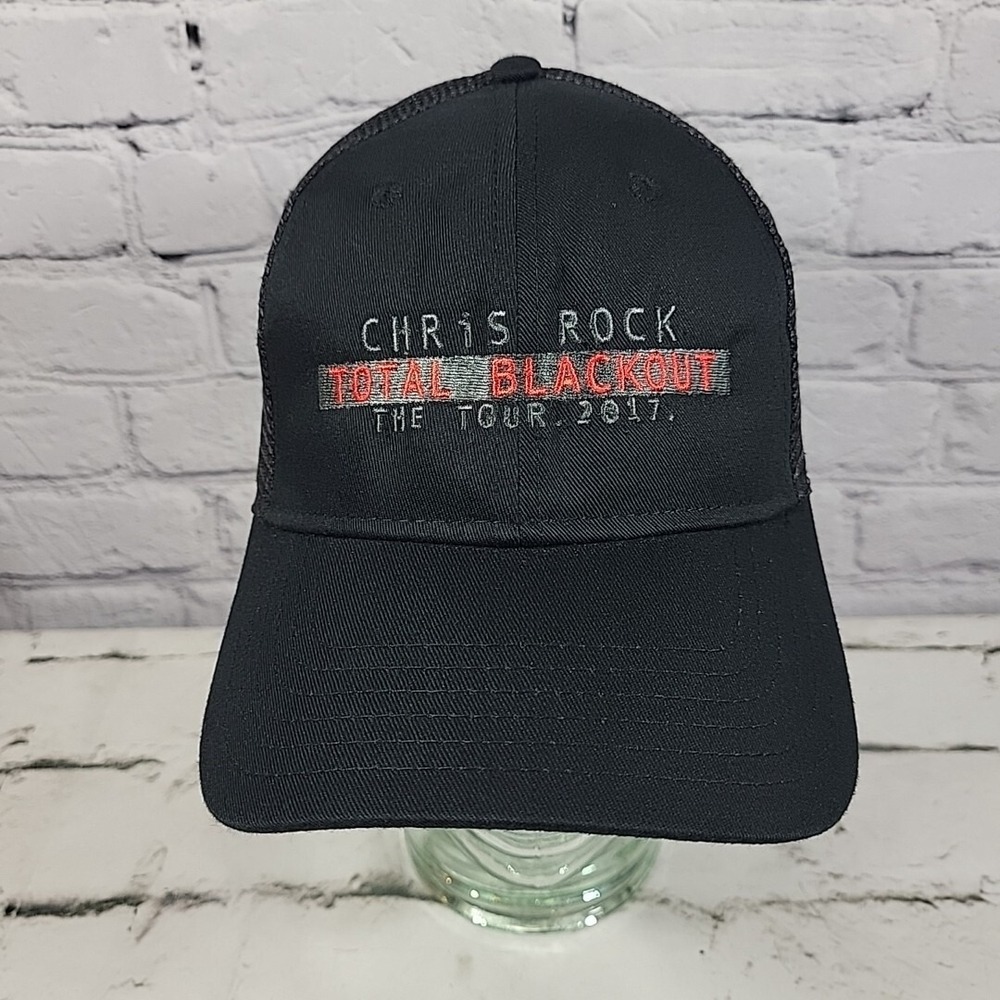 Chris Rock Total Blackout Comedy‎ Tour Hat Mens Black Snapback Otto Ball Cap